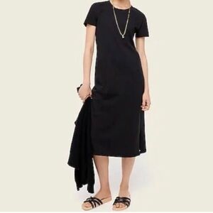 J Crew Black Cotton Side Slit Midi Crew Neck Tshirt Dress
Women's Extra Medium